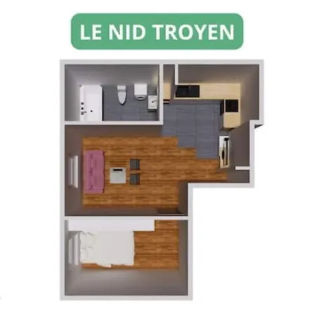 Le Nid Troyen - Gare - Hypercentre - New Cosy - Rent Immo *